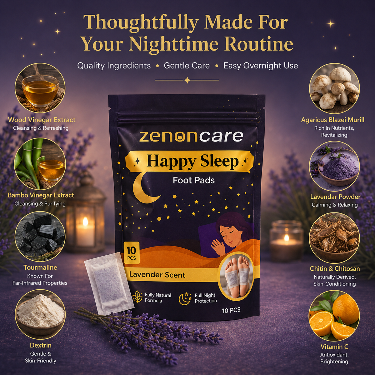 ZenonCare Happy Sleep Foot Pads