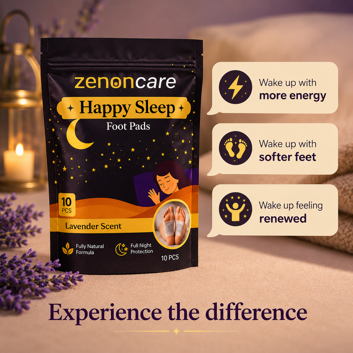 ZenonCare Happy Sleep Foot Pads